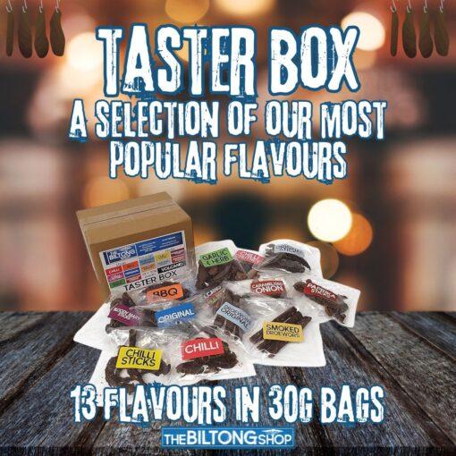 The Biltong Shop - Taster Box - 13 Small packs pre-selected